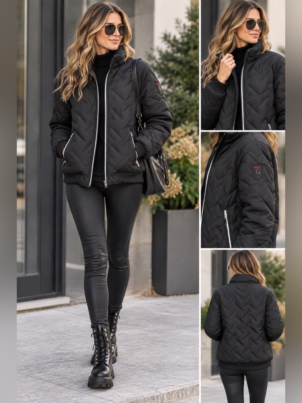 Black Quilted Women's Jacket